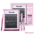 Dan Lash Cluster Lash Kit with pink packaging on a white background,  Dankashi, Dankash, false lashes, glue on lashes, lashes in the US, Danlash, ash Accessories, water resistant lash glue, AR Lash Kit
